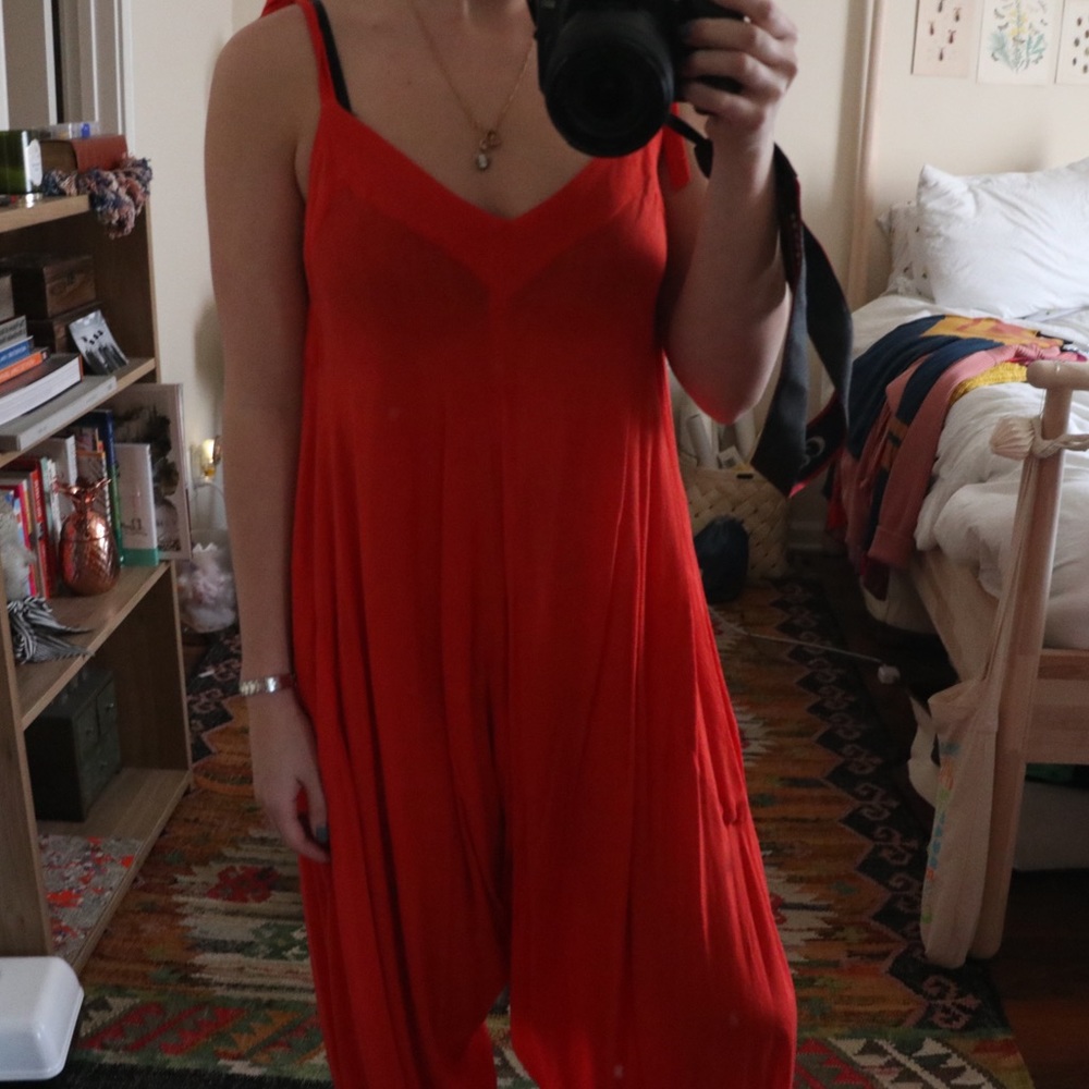 Orange Free People Flowy Jumper